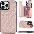 thumbnail image 1 of HCTian Compatible avec Étui Portefeuille en Cuir pour iPhone 14 Pro Max avec Porte-Cartes Blocage RFID, 4 Emplacements Étui de Protection Premium avec Support Durable Antichoc pour Femmes, 1 of 7
