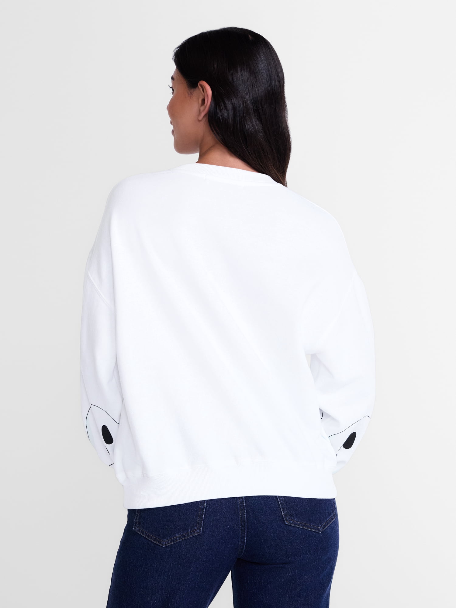 Halloween Women's Hey Boo Graphic Sweatshirt with Long Sleeves, Sizes XXS-XXL