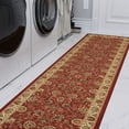 thumbnail image 7 of Ottomanson Extra Long Runner Rug 1'10.5" x 17' – Non-Slip Low Pile Hallway Carpet, Oriental Red, 7 of 7