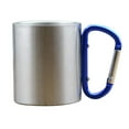 thumbnail image 2 of 2x Stainless Steel Camping Cup with Carabiner, Outdoor Coffee Cups with Hook Handles Metal Tumblers for Hiking, Traveling And Backpacking - 3 Colors, 2 of 7