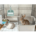 thumbnail image 2 of Large Stainless Steel Rabbit Litter Box with Sifting Tray, Steel Grids Bunny Litter Box, Rabbit Potty Pan for Adult Guinea Pigs, Chinchillas, Ferrets, Squirrels, Easy to Clean, Odor Control, 2 of 6