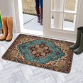 thumbnail image 5 of Bohemian Brown Ethnic Rug Welcome Door Mat Decorative Doormat Farmhouse Low-Profile Floor Rug Switch Mat for Home Indoor Outdoor Decorations 17 X 30 Inch, 5 of 6
