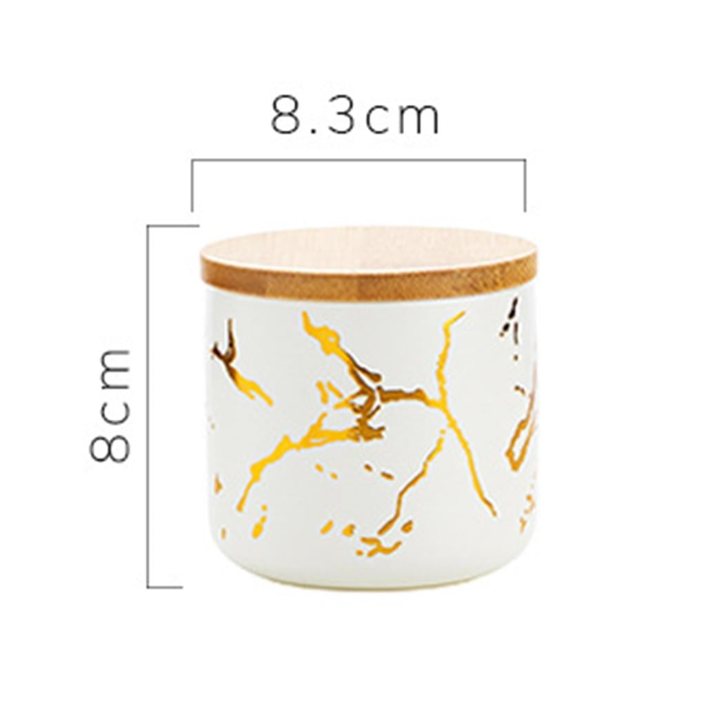 Fiocias Ceramic Sugar Bowl Canister Jars Condiment Airtight Lids Food Storage Containers White S