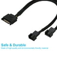 thumbnail image 4 of Fan Adapter Cable, 15Pin To 2x4Pin Cooling Fan Converter Cable Durable 2PCS Flexible  For Home For Office, 4 of 8