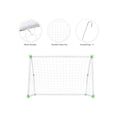 thumbnail image 4 of [XY]XY-S182A Portería de plástico de tubería de PVC de 1,82 m (182 × 120 × 80 cm) Conjunto de entrenamiento de portería de fútbol de 6 pies x 4 pies con lazos de malla Kuyhfg Bienvenido a Kuyhfg, 4 of 5