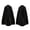 Black, variant on Velvet Hooded Cloak, Adult Stand Collar Cape with Gold Trim & Metal Clasp for Halloween & Cosplay, Medieval Wizard Robe, 1 PC Black