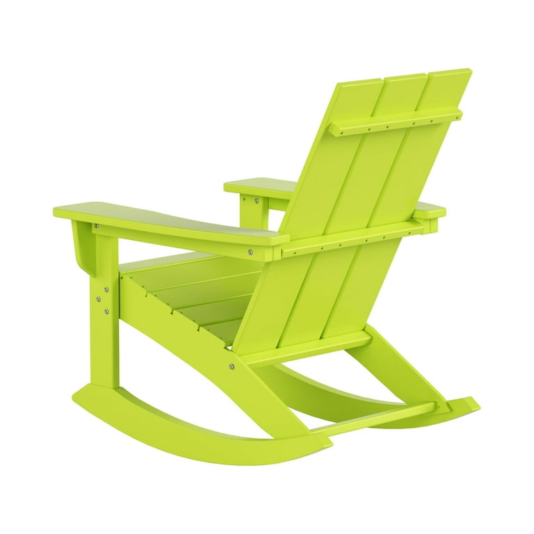 GARDEN Modern Plastic Outdoor Rocking Chair for Patio Porch Lime