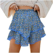 Skirts for Women Spandex Mini Petite Loose Fit Elegant Boho Mesh Tiered Skorts Ladies 2025 Clothing Country Concert