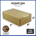 thumbnail image 5 of EcoSwift Brand Premium 7x4x2 Cardboard Boxes Mailing Packing Shipping Box Corrugated Carton 23 ECT, 7"x4"x2", Brown, 125-Pack, 5 of 6