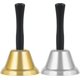 thumbnail image 1 of Campanas de mano de Metal de 2 piezas, campana de llamada clara y fuerte, alarma con mango de madera, 1 of 5