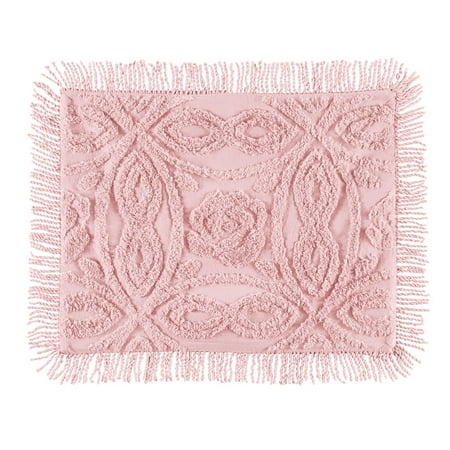 Blush Pillow Shams Blush Wedding Ring Chenille Pillow Sham with Fringe Border - Year-Round Décor for Bedroom, Sham, Blush ()