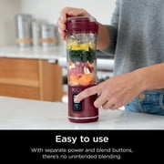 Ninja Blast Portable Personal 18 Oz Blender w/ Leak Proof & Easy Sip Lid, Rechargeable Base, BC151CR Cranberry Red