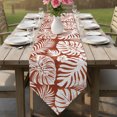 thumbnail image 6 of Palm Tree Monstera Table Runner Linen Burlap Table Runner 72 Inches Long Rust Red Leaf Boho Botanical Tropical Dresser Scarves for Kitchen Island Coffee Dining Room Party Holiday Decor 16"x72", 6 of 8