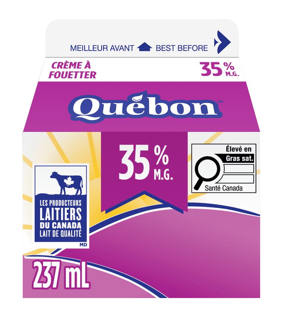 Crème à fouetter 35 % Québon 237ml