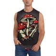 thumbnail image 2 of Goofa Red Mushrooms Printed Men's Sleeveless T-Shirt - Athletic Gym Workout Tank Top for Men - Moisture-Wicking, UPF 30+ Quick-Dry Muscle Tee-X-Large, 2 of 8