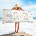 thumbnail image 2 of Pompotops Microfiber Beach Towel Super Lightweight Colorful Bath Towel Sandproof Beach Blanket Multi-Purpose Towel For Travel Swimming Pool 30x60 Inch Clearance, 2 of 7