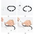 thumbnail image 5 of Leather Urn Bracelet for Men Women Cremation Memorial Lava Stone 316L Stainless Steel Cremation Bangle Urn Bracelet for Ashes, 5 of 7