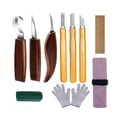 thumbnail image 1 of Matsuzay Juego de herramientas de talla de 10 en 1, cuchillo de talla de de mano cómodo, herramienta de mano de corte de DIY, Jardín y Patio Matsuzay HA013952-00, 1 of 6