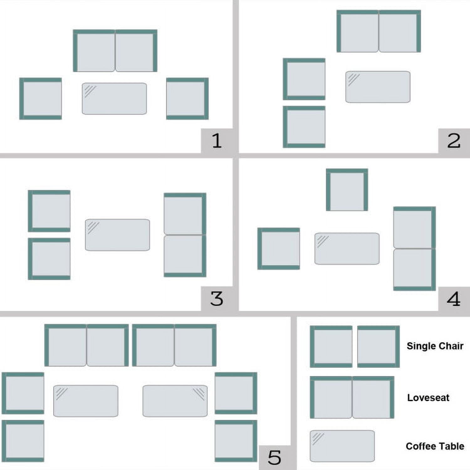 Aimee Lii 4 Pieces Patio Cushioned Wicker Conversation Set, Outdoor Sectional Set with with Glass Coffee Table, Gray Aimee Lii 4 Pieces Patio Cushioned Wicker Conversation Set, Outdoor Sectional Set with with Glass Coffee Table, Gray