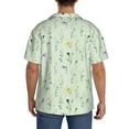 thumbnail image 3 of Kdxio Men's Hawaiian Shirt for Men Short Sleeve Shirt Wildflower Watercolor 5 Summer Casual Holiday Beach Button Down T-Shirts, 3 of 5