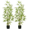 thumbnail image 1 of HOMCOM 2 Piece 4ft Artificial Tree Bamboo for Indoor Home Decor, 1 of 10