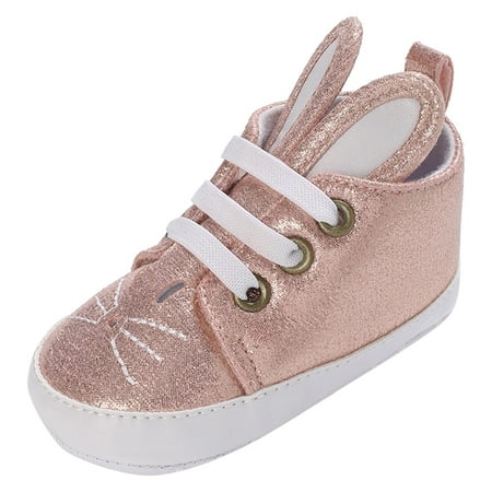 

NIUREDLTD Summer Children Toddler Shoes Girls Sports Flat Bottom Lightweight Slip On Rabbit Shape Size 2