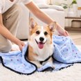 thumbnail image 6 of Fleece Pet Blanket Soft Warm Multi Use Dog Cat Blanket for Crate Bed Travel Car Seat Cover Indoor Outdoor Pet Supplies(M), 6 of 7