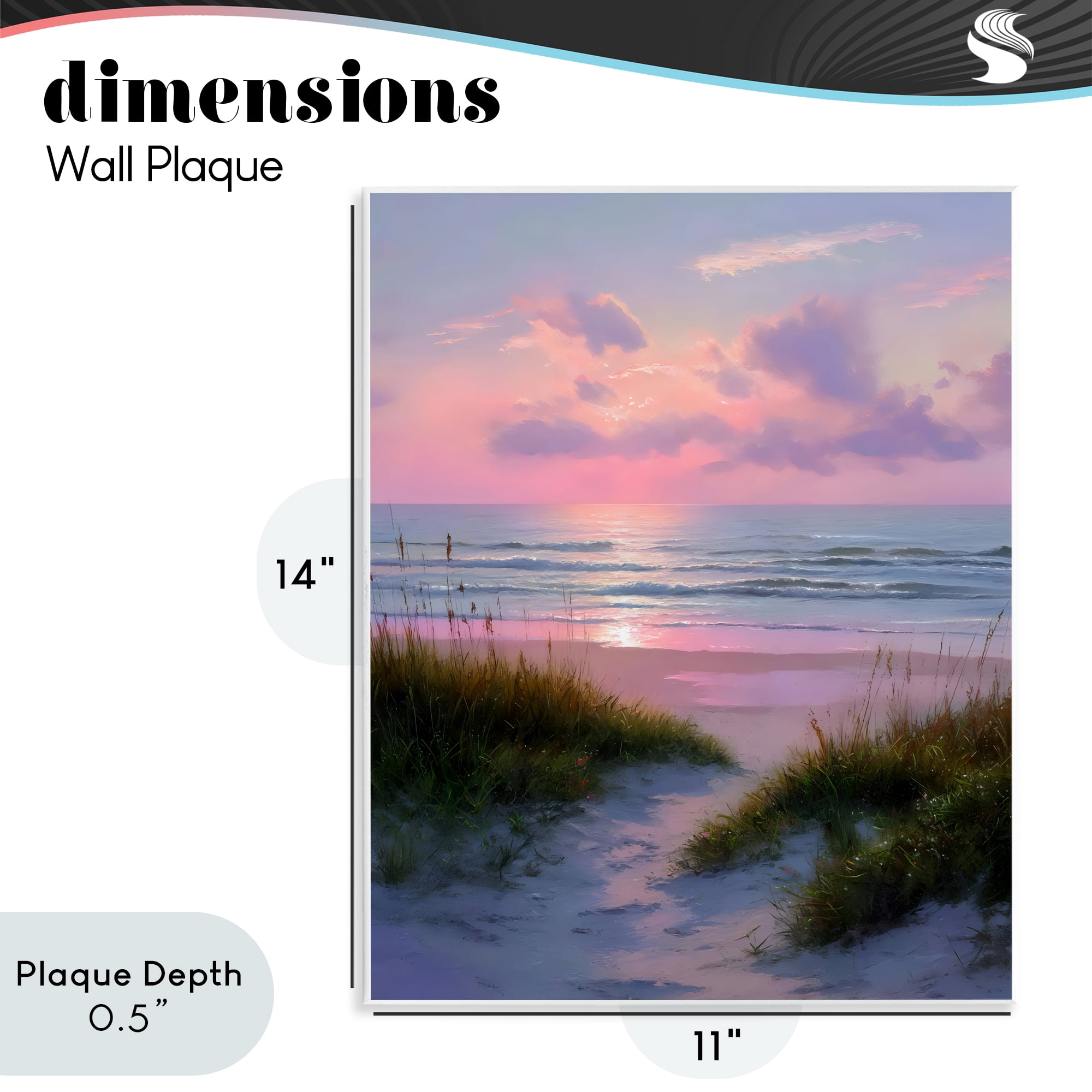 Stupell Industries Romantic Beach Sunset in Pink Wall Plaque Art, design by Franklyn Gregory