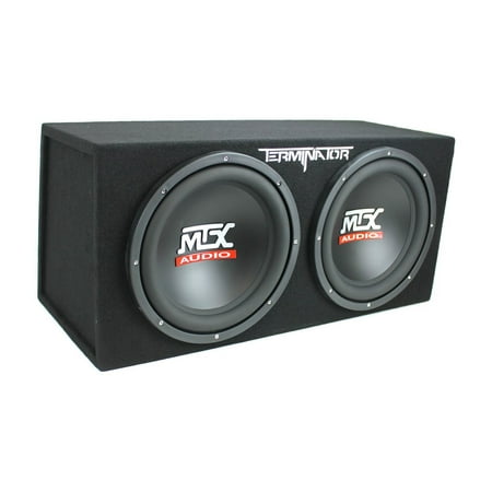 MTX TNE212D 12-Inch 1200-Watt Car Audio Dual Loaded Subwoofer Box (Best Loaded Subwoofer Enclosures)