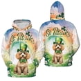 thumbnail image 3 of Happy St. Patrick’s Day Poodle with Green Hat Shamrocks Rainbow All Over Print 3D Hoodie Unisex Merch Hoodies Poodles Dog Lover Gifts Idea - 03007, 3 of 6