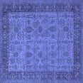 thumbnail image 1 of Ahgly Company Indoor Square Oriental Blue Industrial Area Rugs, 5' Square, 1 of 4
