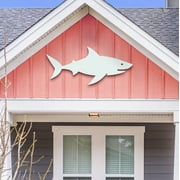 Outdoor Shark Wall Art – Weatherproof PVC Shark Decor for Beach House, Cottage, and Nautical Themed Spaces, Ocean Wall Hanging, 4 Foot