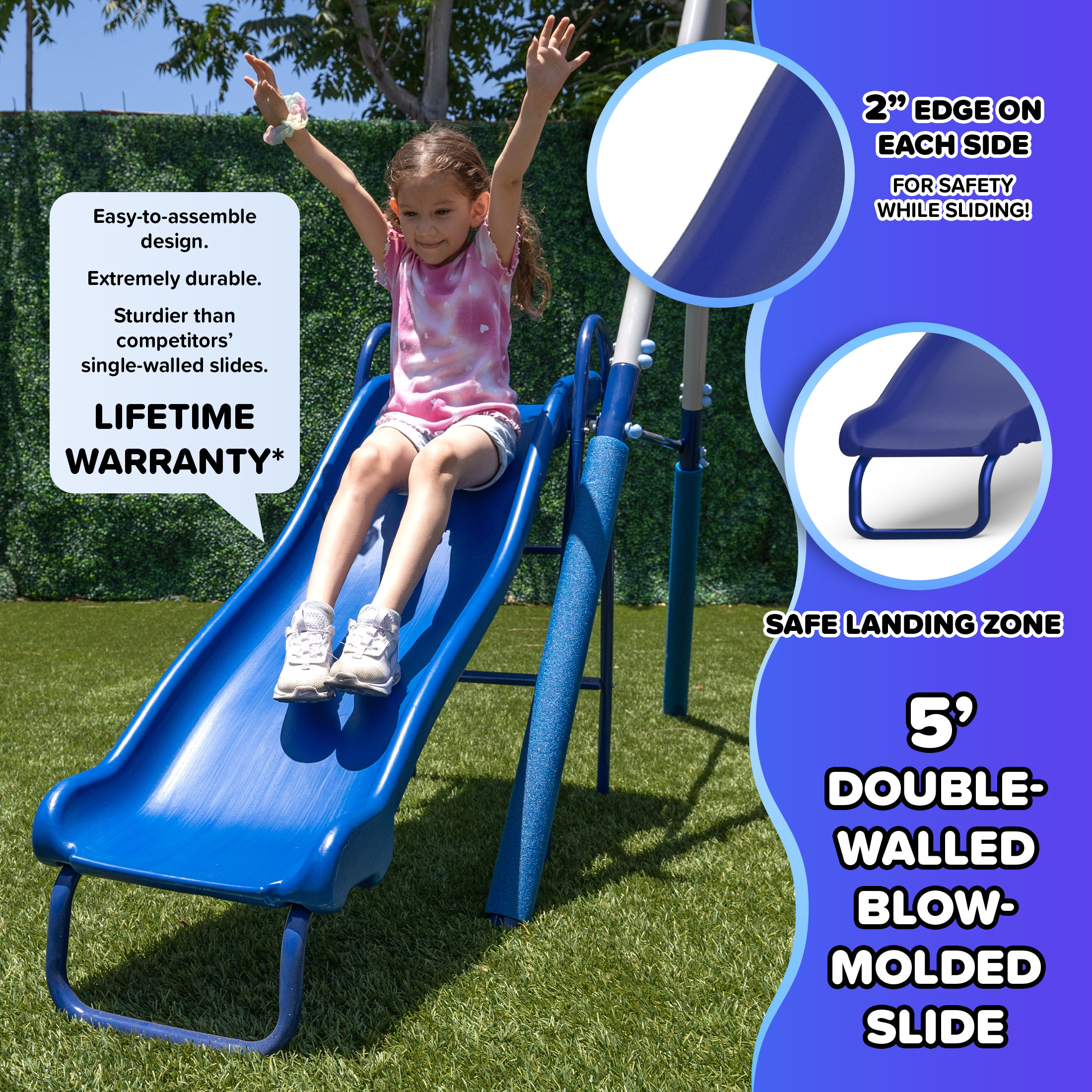 Sportspower Arcadia Metal Swing Set with Glider & Trapeze photo 7