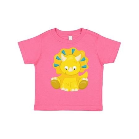 

Inktastic Cute Dinosaur Baby Dinosaur Dino Triceratops Boys or Girls Toddler T-Shirt