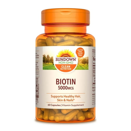 Sundown Naturals Vitamin B Supplements, 5000 mcg Capsules, 60 Count