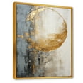 thumbnail image 2 of Designart "Gold Moon Pottery In Minimalist Grey" Abstract Spirals Floater Framed Wall Art Living Room, 2 of 5