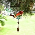 thumbnail image 4 of Campanas de viento con diseño de pájaro, campanas para colgar en la pared, jardín, patio, ventana, balcón, decoración del hogar rojo kusrkot carillón de viento, 4 of 8