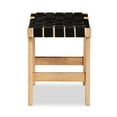 thumbnail image 3 of Baxton Studio Nahla Rustic Mid-Century Modern Black and Oak Brown Finished Wood Accent Bench,Wholesale Interiors, 3 of 7