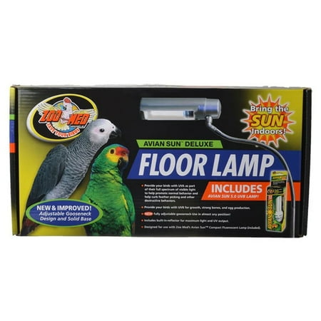 Zoo Med Avian Sun Floor Lamp with Avian Sun 5.0 UVB Lamp