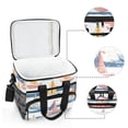 thumbnail image 6 of FORMRS Insulated Cooler Bag 24 Cans Capacity Soft Leakproof Lunch Box with Side Pockets, White Hand Drawn Sailboats, 6 of 7