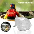 thumbnail image 1 of Mightlink Bath Basin with Stand Pole Detachable Splash-proof Transparent Cube Hanging Bird Bathtub for Pet Cage, 1 of 6
