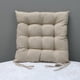 thumbnail image 1 of Xiao Hua Cojín cuadrado para silla con lazos, de lino y algodón, de color liso, cómodo y transpirable, ideal para cocina, oficina, coche (beige, 45,7 x 45,7 cm), 1 of 5