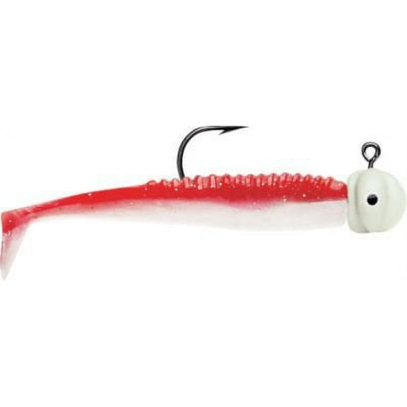 VMC Boot Tail Jig Fishing Lure 1/32oz - Red Pearl Glow