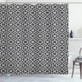 thumbnail image 1 of Ambesonne Lattice Shower Curtain, Abstract Modern Ornament, 69"Wx75"L, Black and White, 1 of 3