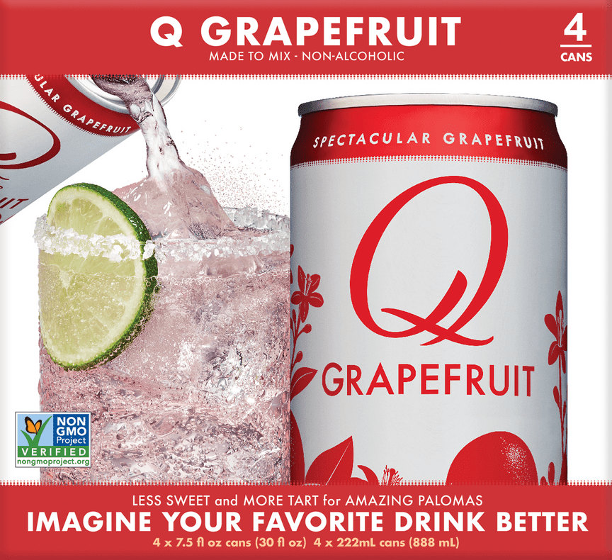 Q Drinks Grapefruit Cocktail Mixer, 4 pack, 7.5 fl oz cans Walmart