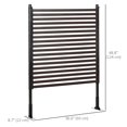 thumbnail image 3 of Outsunny Picket Metal Garden Fence 4 ft Outdoor Fencing with Feet, Brown, 3 of 10