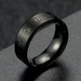 thumbnail image 5 of 8mm Titanium Steel Black Brushed Anniversary Band Men's Religious Ring Size 7-11, 5 of 8