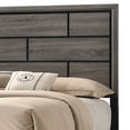 thumbnail image 4 of Grooved Panel Contemporary Eastern King Bed with Tapered Legs, Gray- Saltoro Sherpi, 4 of 5