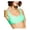 Mint, variant on Womens Juniors Ribbed Square Neck Bikini Swim top