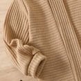 thumbnail image 6 of Toddler Baby Girls Fashion Cardigan Sweater New Kids Girls Open Front Cardigan Sweaters Long Sleeve Cable Knit Fashion Clothes with Pockets Khaki 3 Years, 6 of 6